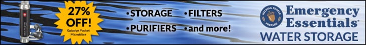 Emergency Water Storage and Filtration Sale