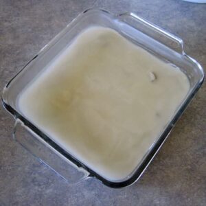 cake ready to go into oven