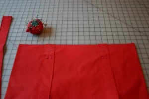 Align and pin both sides before sewing Align and pin both sides before sewing