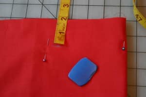 Measure the location of the top stitch Measure the location of the top stitch