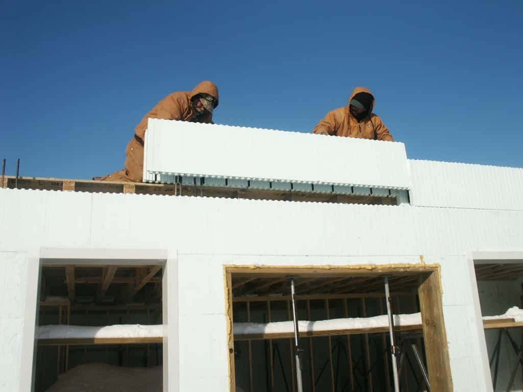 Crew Placing an ICF Form @ Common Sense Homesteading Crew Placing an ICF Form @ Common Sense Homesteading